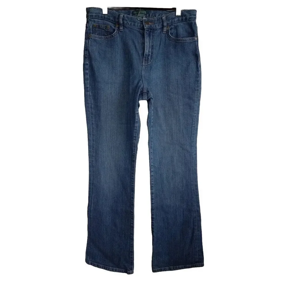 LRL Lauren Jeans Co. Women's 6 Denim Pants Inseam 30 Classic Straight‎ Blue